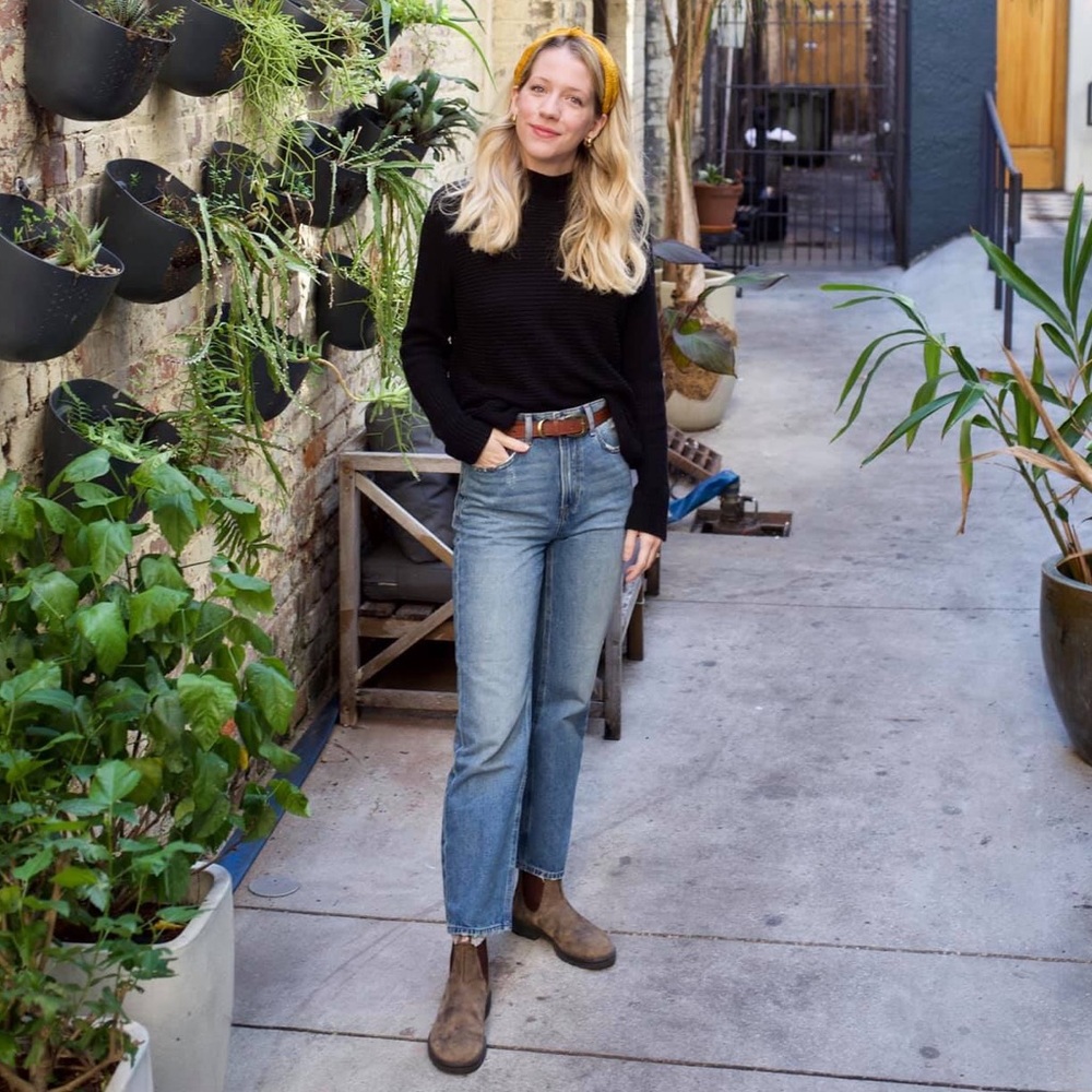 High Waisted Straight Jeans